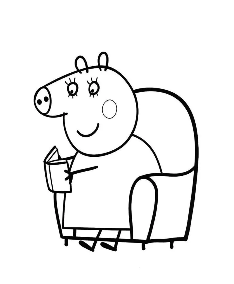 Desenhos para colorir da Peppa Pig 09 Desenhos para colorir da Peppa Pig 09
