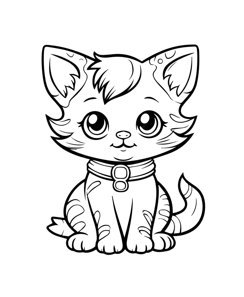desenhos para colorir gato 02