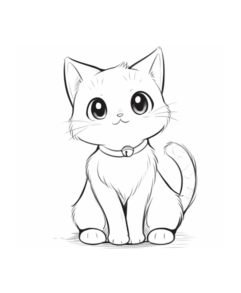 desenhos para colorir gato 06