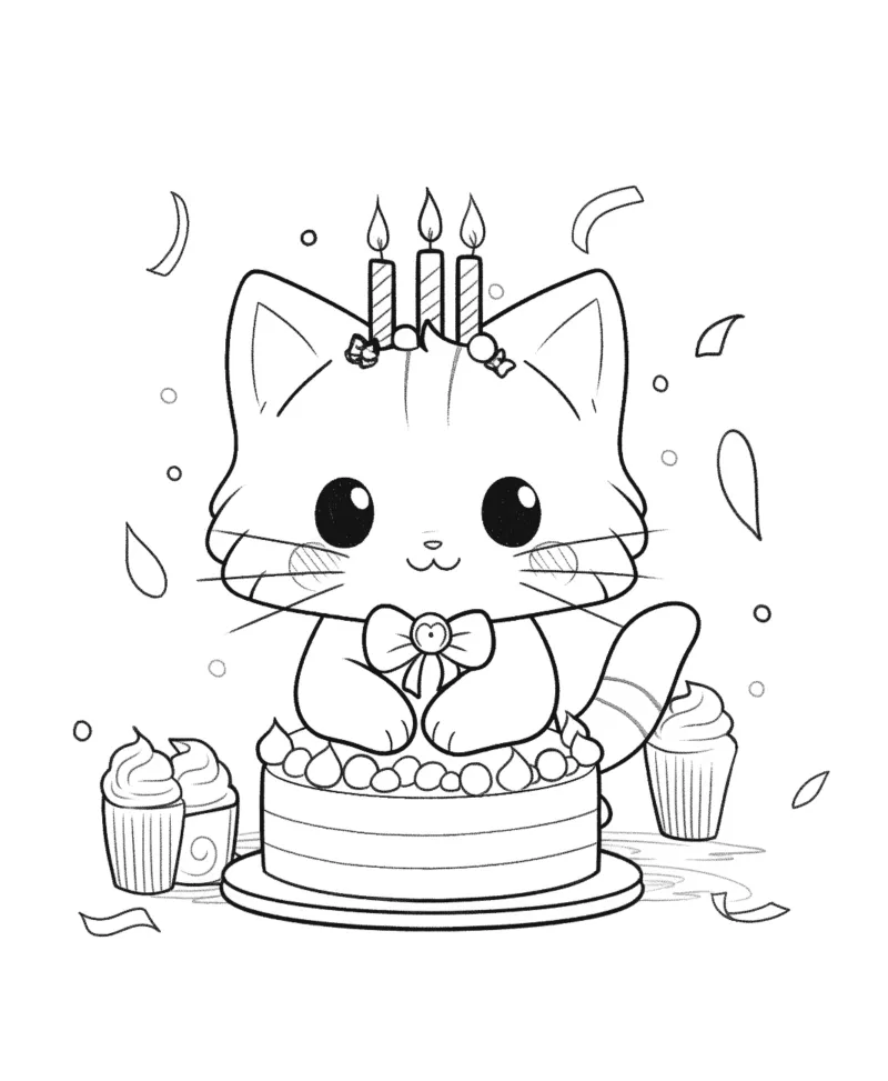 desenhos para colorir gato 07