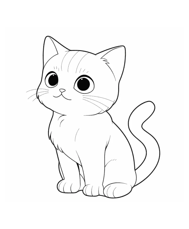 desenhos para colorir gato 08