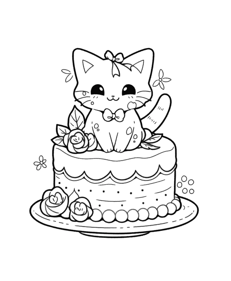 desenhos para colorir gato 09