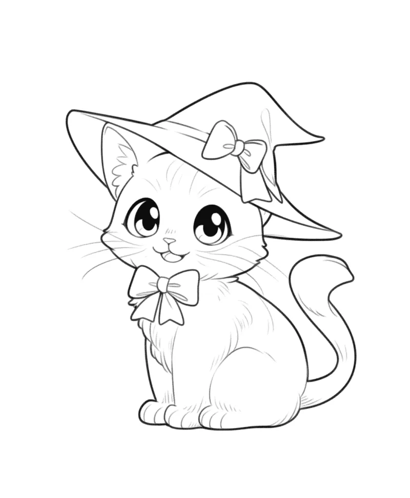 desenhos para colorir gato 10