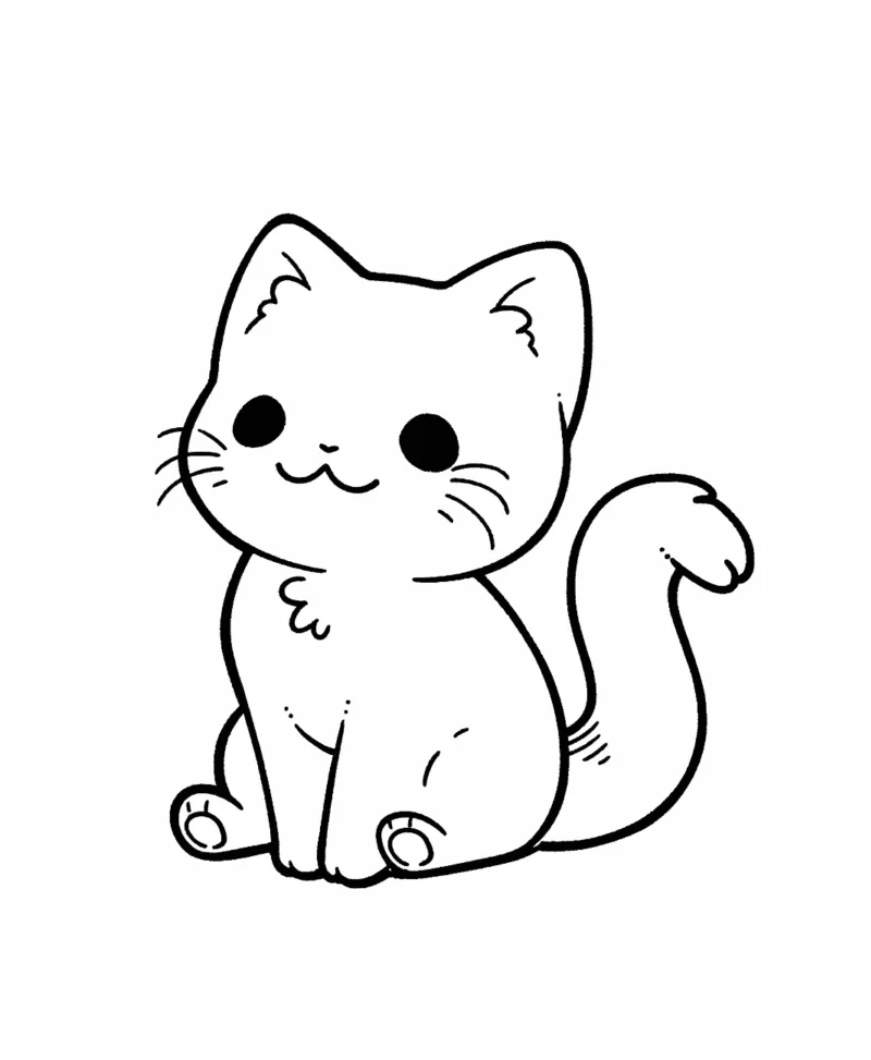 desenhos para colorir gato 15