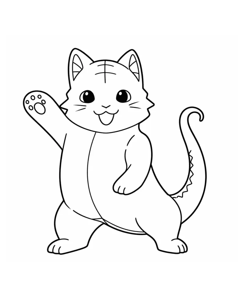 desenhos para colorir gato 16