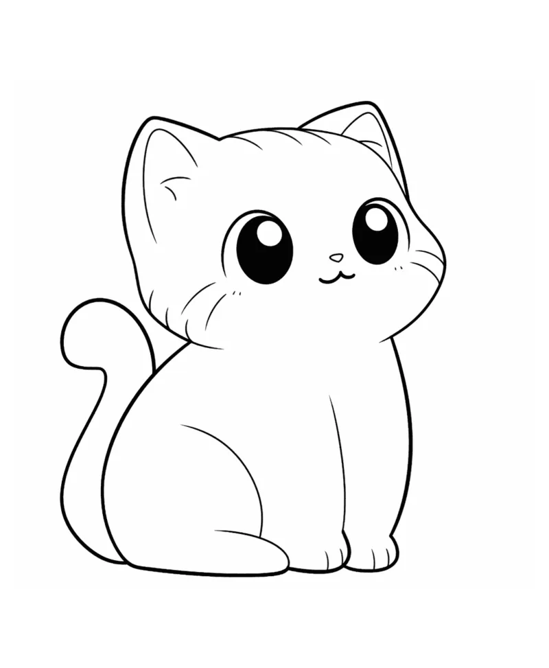 desenhos para colorir gato 17