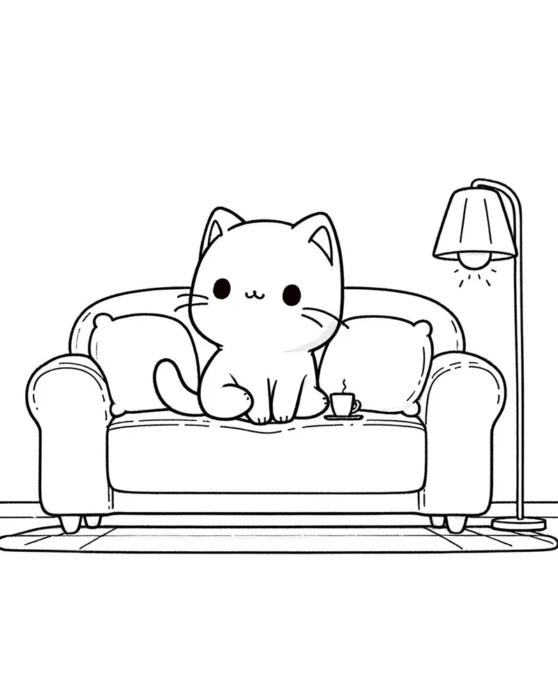 desenhos para colorir gato 21