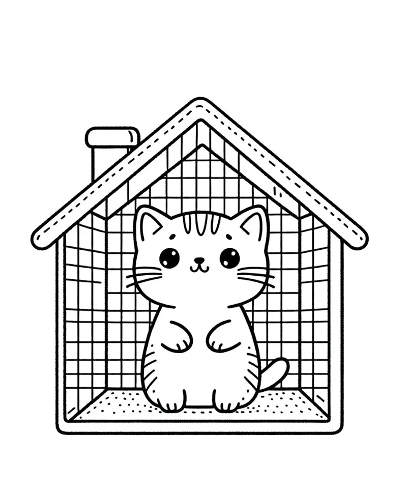desenhos para colorir gato 22