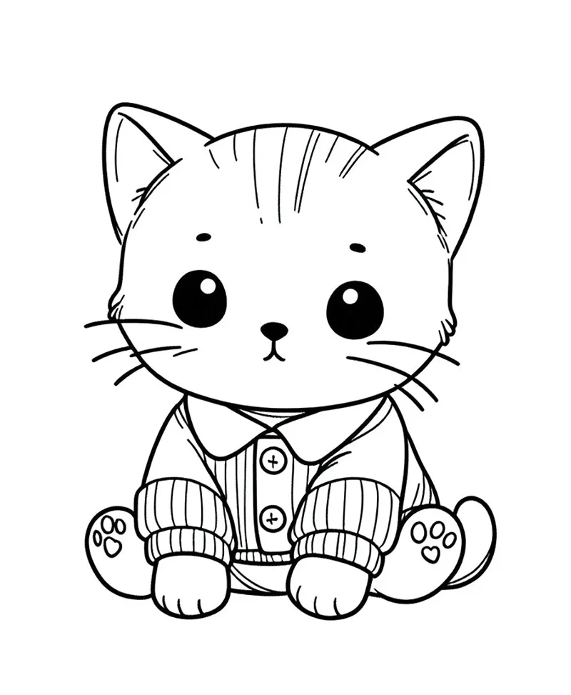 desenhos para colorir gato 27