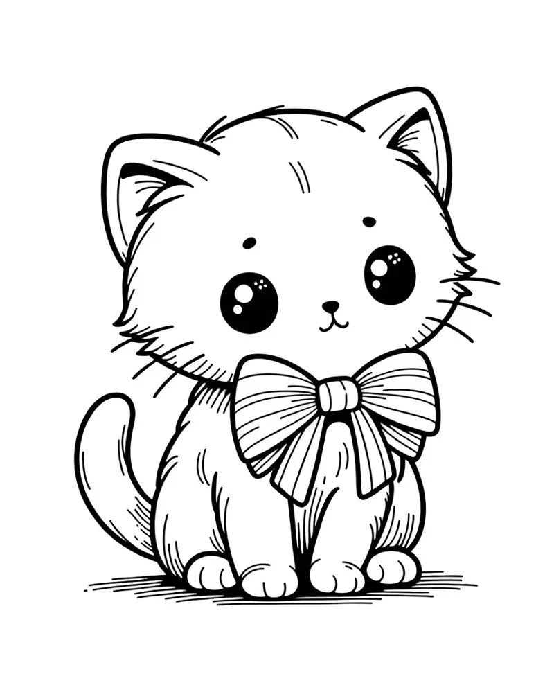 desenhos para colorir gato 28