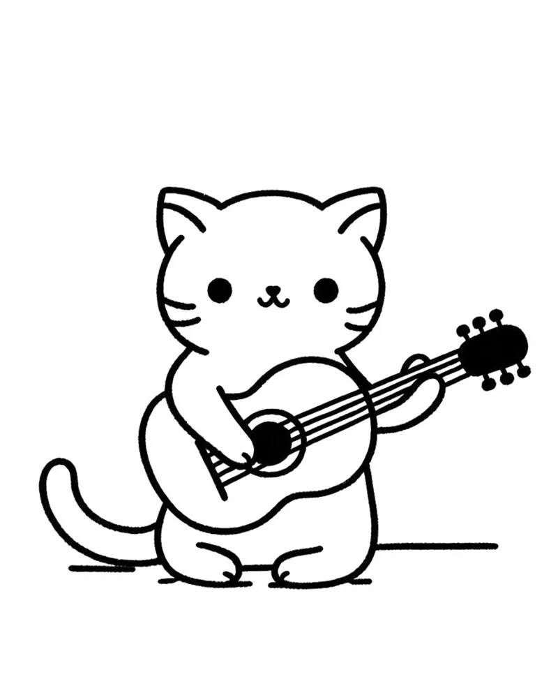 desenhos para colorir gato 29