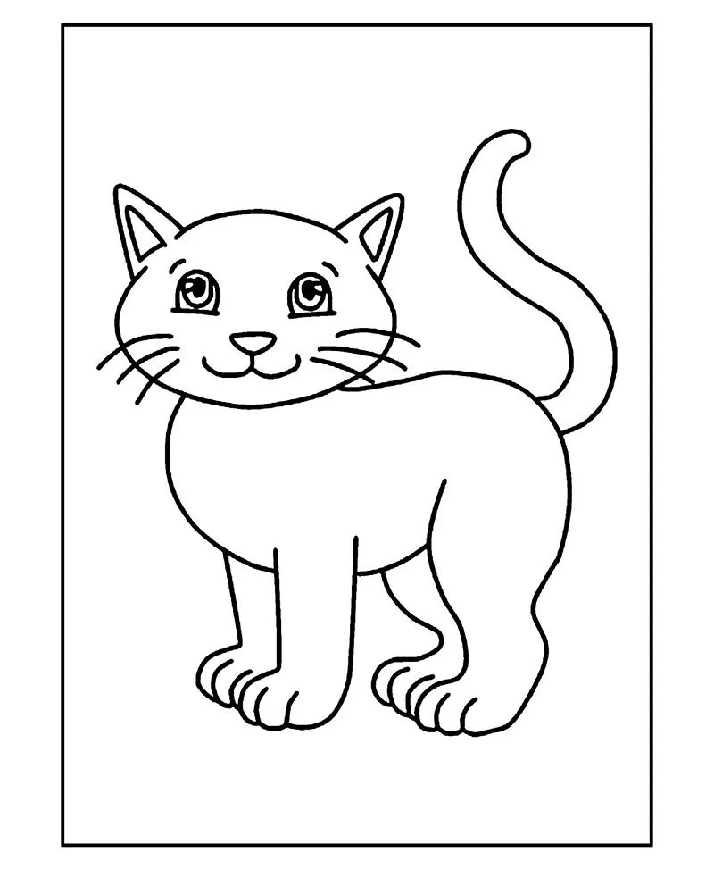 desenhos para colorir gato 34