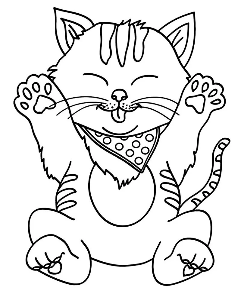 desenhos para colorir gato 39