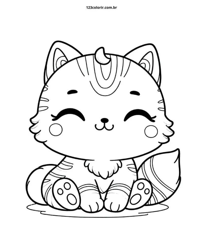 desenhos para colorir gato 47