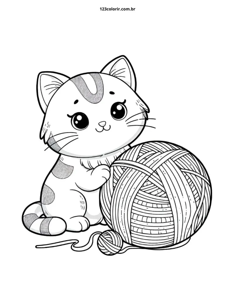 desenhos para colorir gato 48
