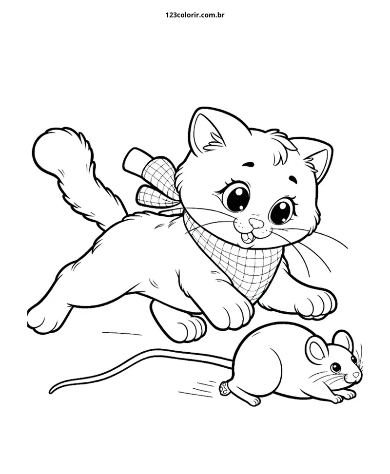 desenhos para colorir gato 53