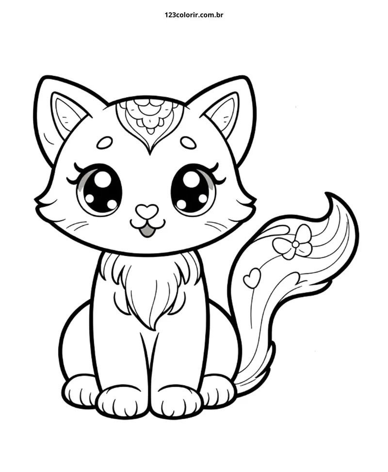 desenhos para colorir gato 54