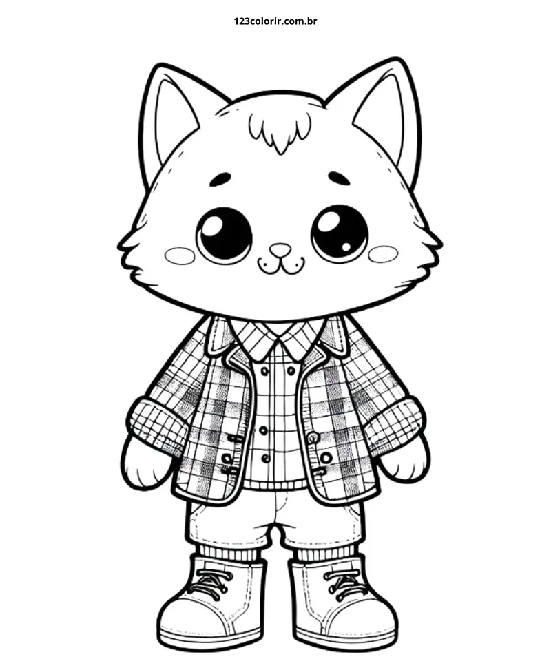 desenhos para colorir gato 55