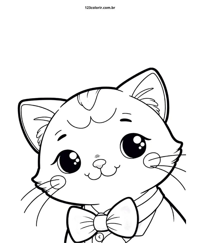 desenhos para colorir gato 56