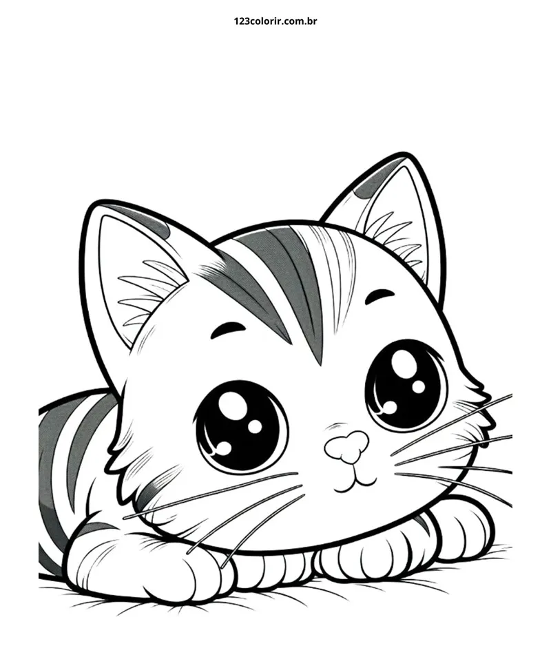 desenhos para colorir gato 57