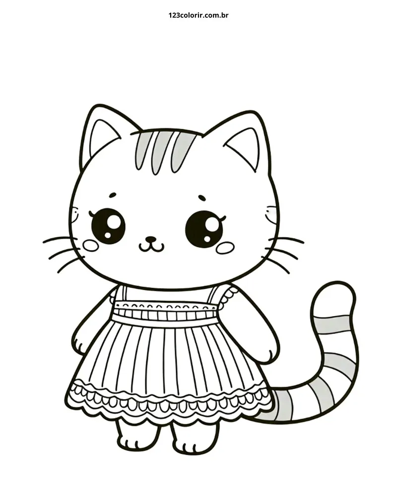 desenhos para colorir gato 58