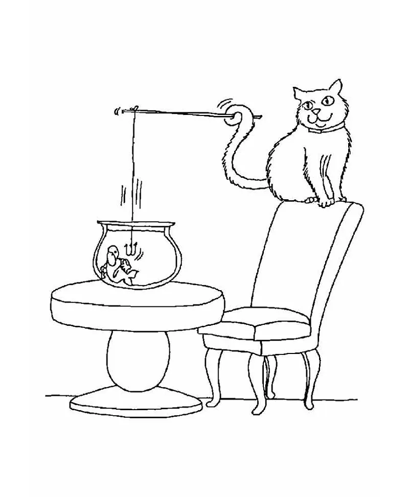 desenhos para colorir gato 64